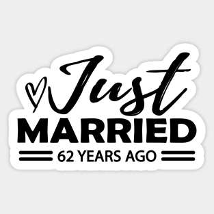 62th Wedding Anniversary - 62 years anniversary Sticker
